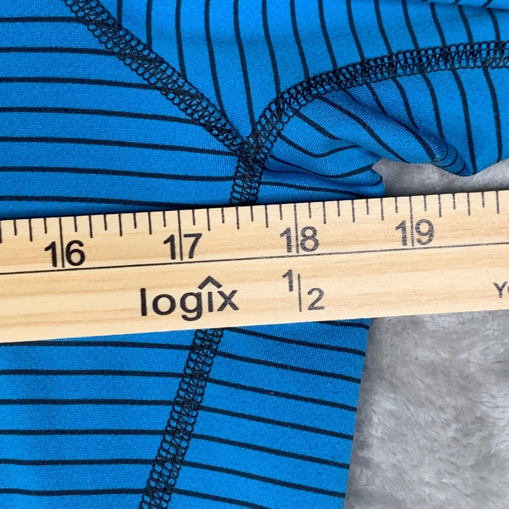 Eddie Bauer First Ascent FreeHeat Pro Blue Striped 1/4 Zip Baselayer Womens L‎ - Picture 11 of 12